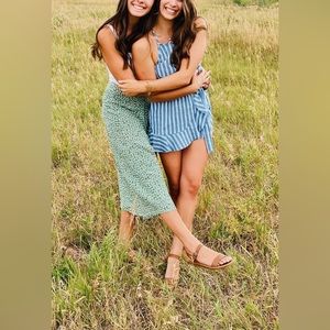 Blue and white stripe jumper or romper - Dillard’s size small